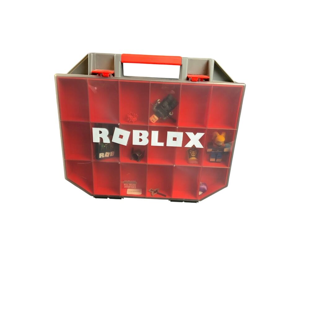 Roblox Collector Storage Carry Case w Figures Accessories 2 Unused Virtual Codes